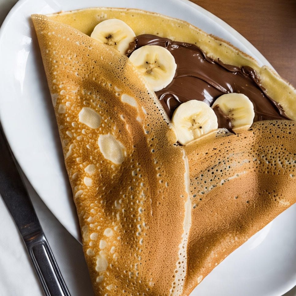 Tres Crepas Chicas NUTELLA y Platanos