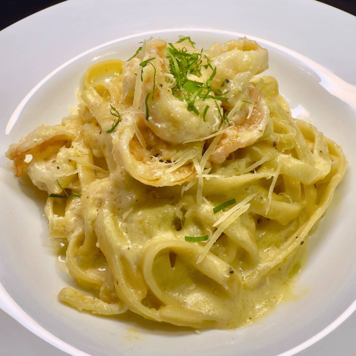 Alfredo con Gamberi