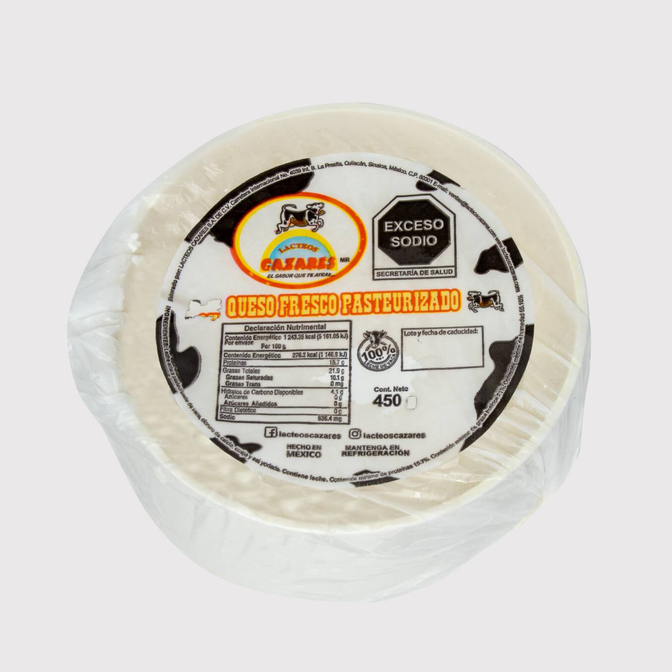 Queso Fresco Cazares 250 gr