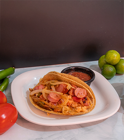 Taco de Salchichas a la Mexicana