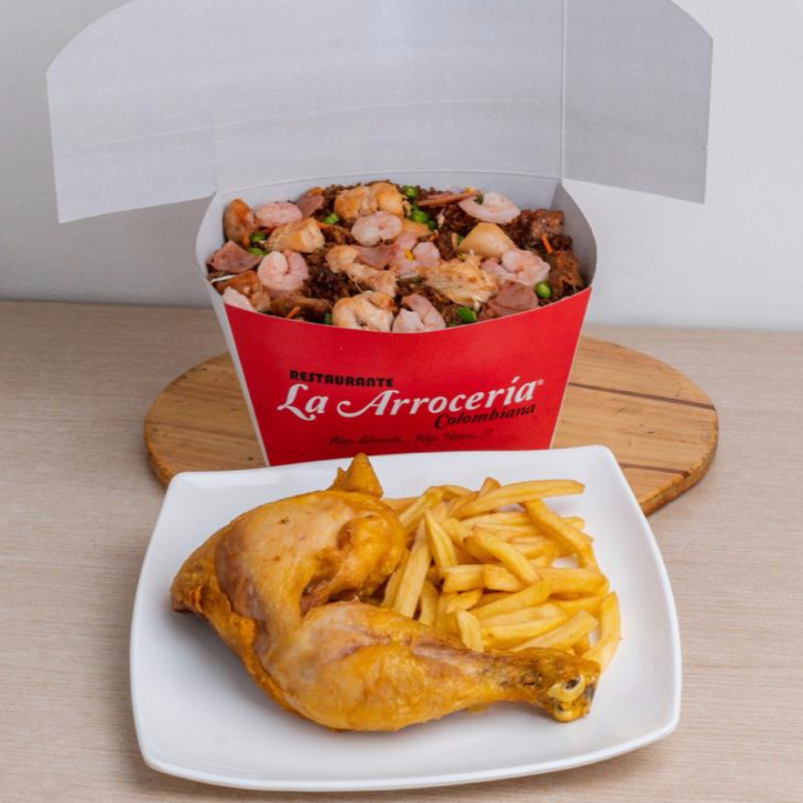 combo 5 porciones + 1/4 pollo