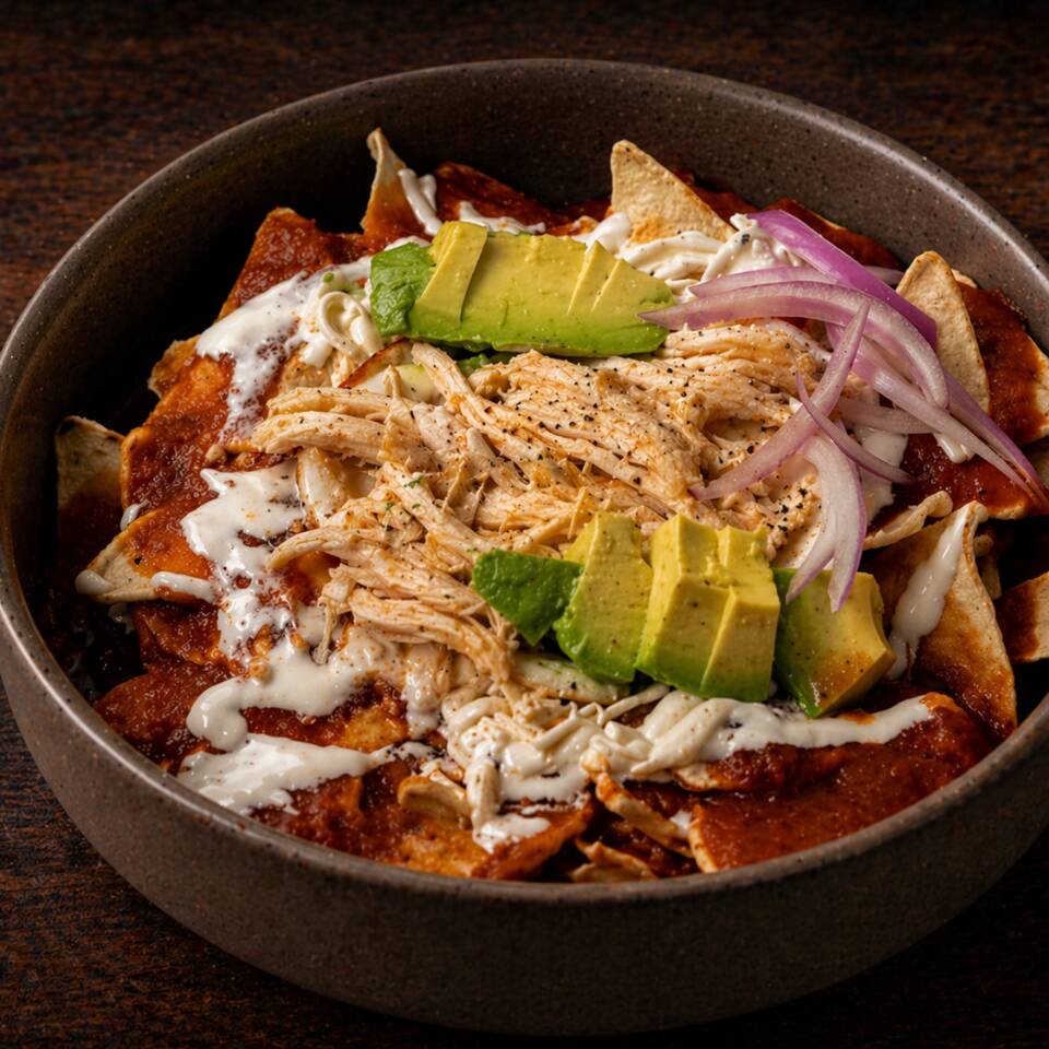 Chilaquiles con Pollo