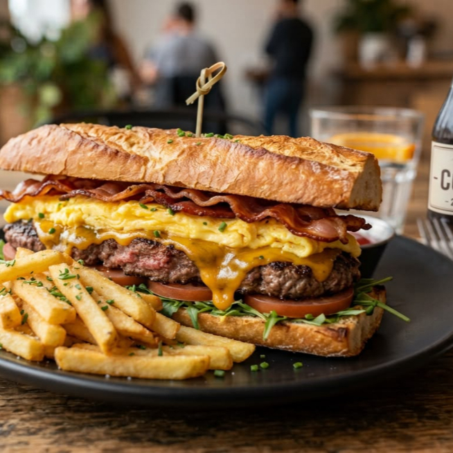 Sándwich VIP + Papas + Bebida