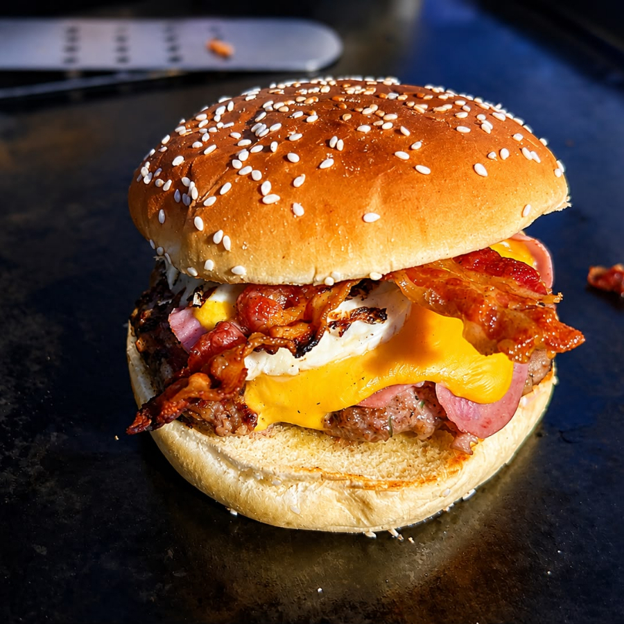 Hamburguesa con Tocino
