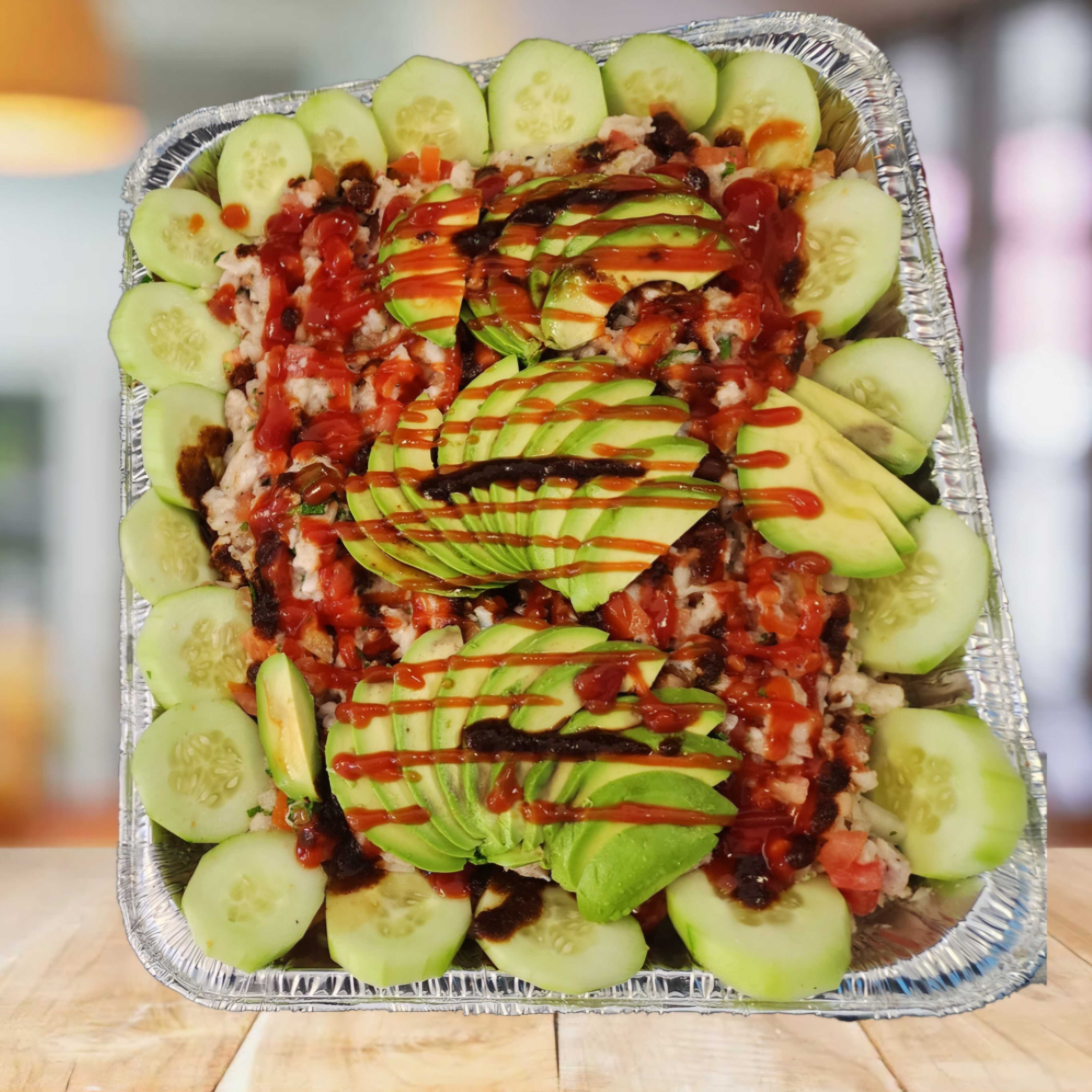 Charola de Ceviche de Pescado Mediana