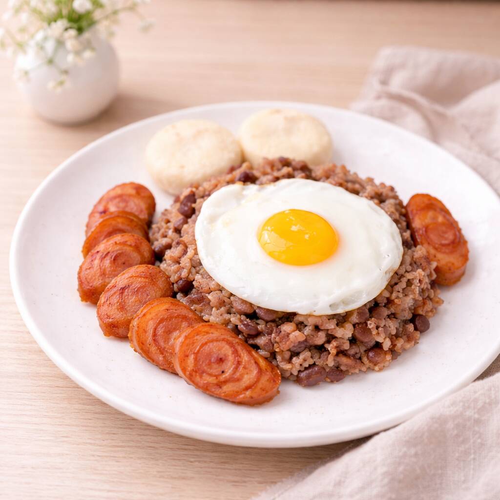 Calentado, Huevo y Chorizo