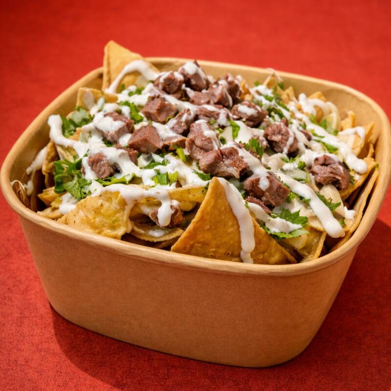 Chilaquiles con Arrachera