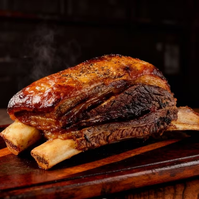 Costela premium preparada pelo Chef e defumada lentamente na lenha de eucalipto para um sabor intenso e marcante. Embalagem especial, pronta para ser aquecida no forno ou micro-ondas sem perder suculência. Uma experiência única para quem valoriza carne de verdade.