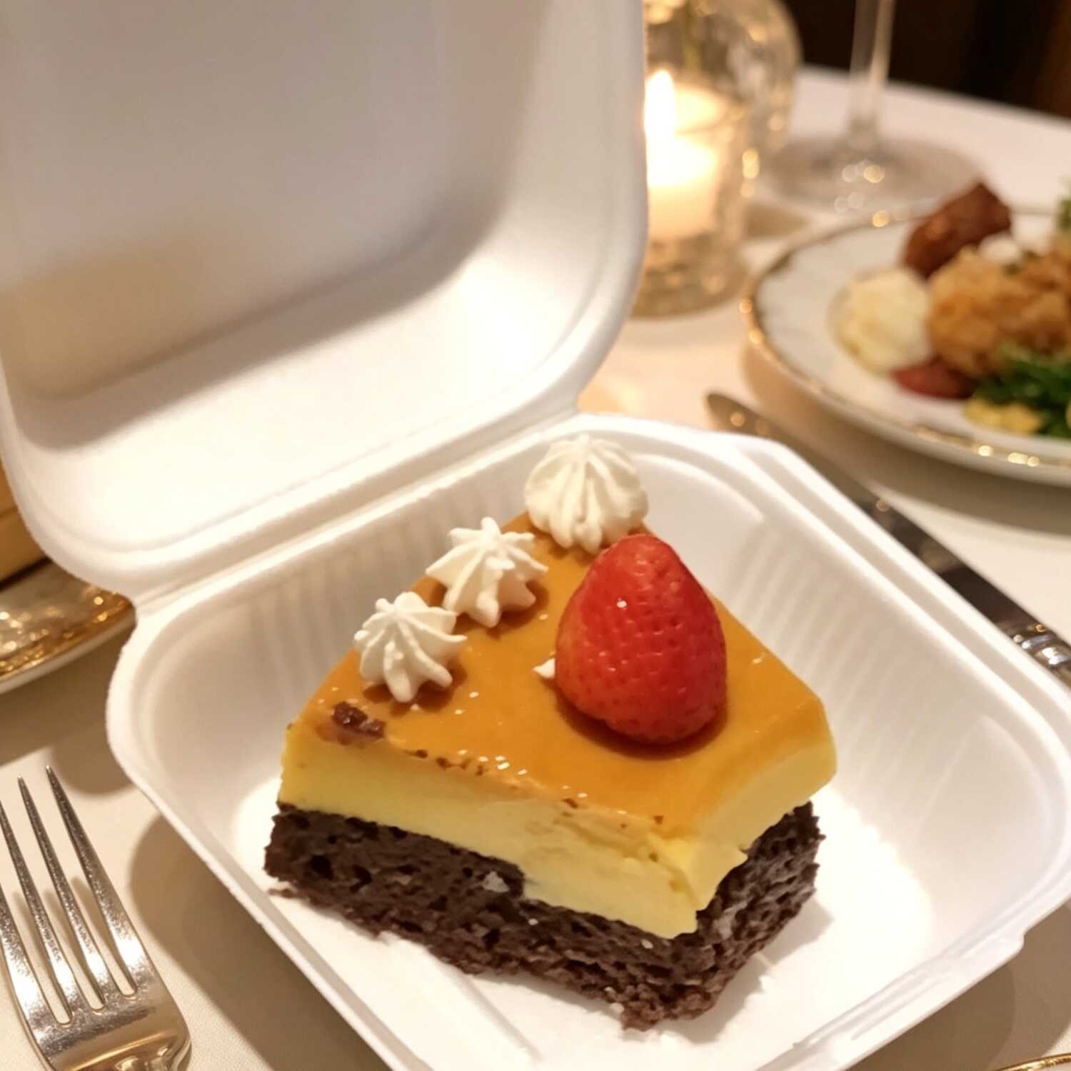 Rebanada de chocoflan casero 220g