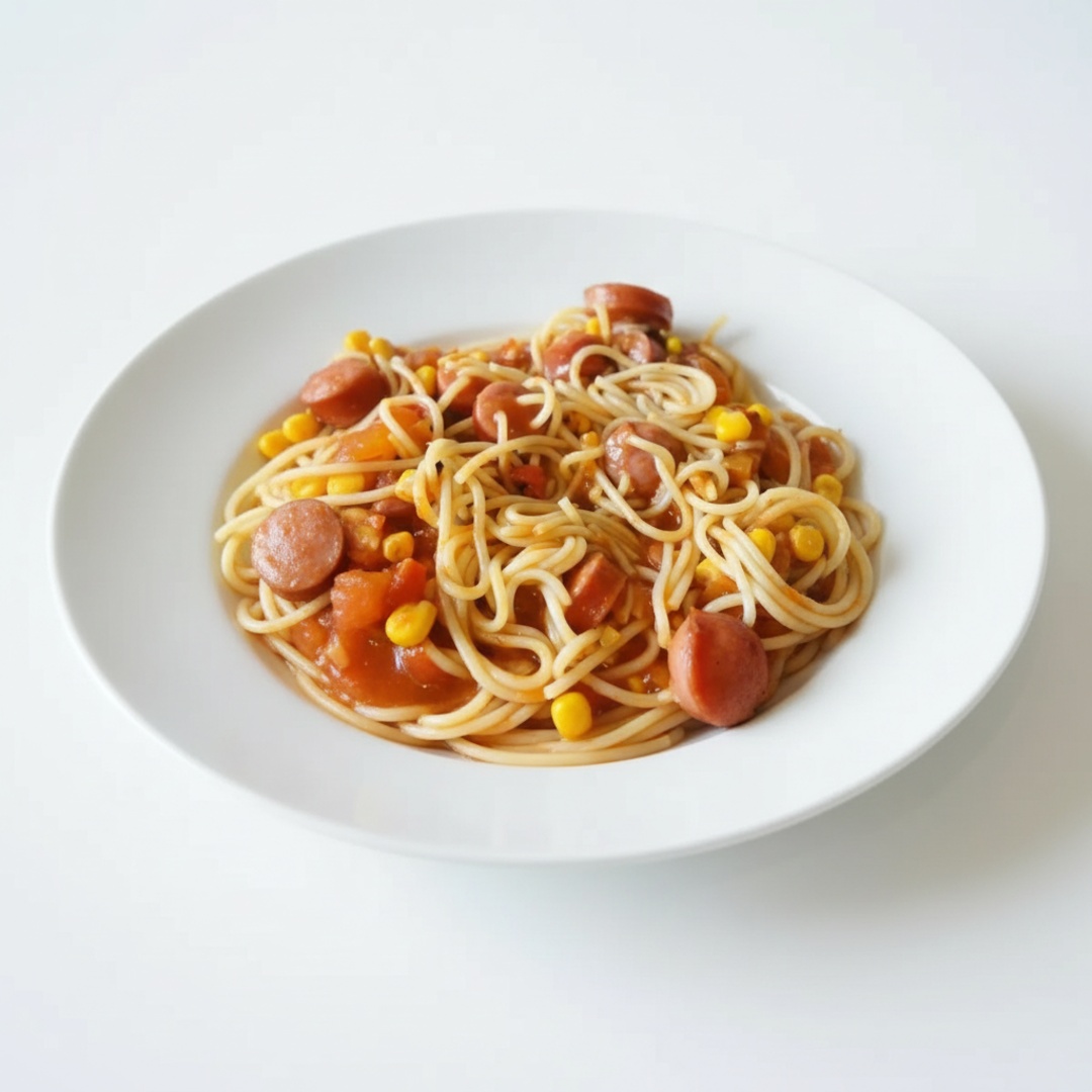 Macarrao, contra , lombo, frango, linguica calabresa, milho, tomate, presunto, mussarela, Catupiry, cheddar, ovo frito, e batata frita