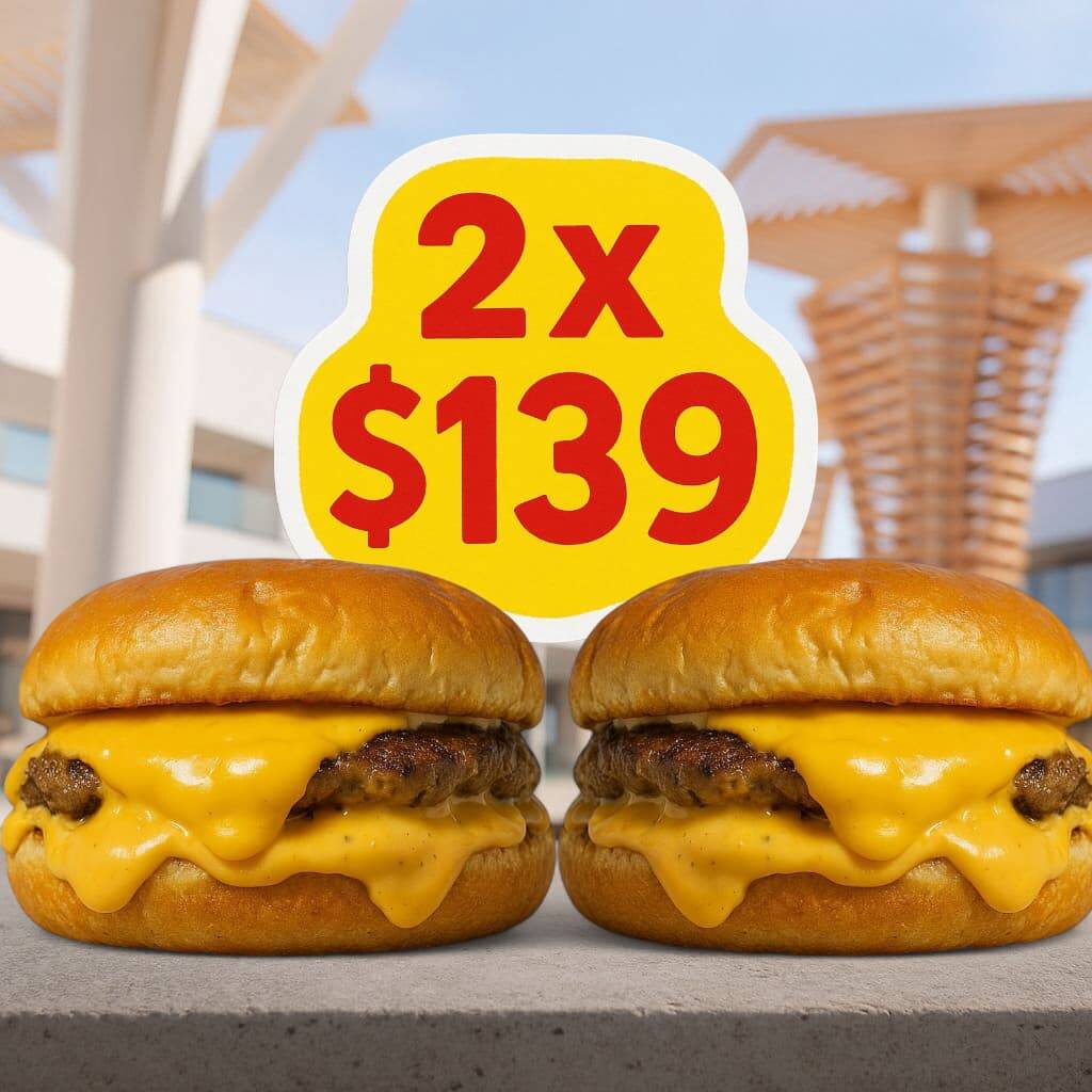 ¡Dos Hamburguesas American Cheeseburger!