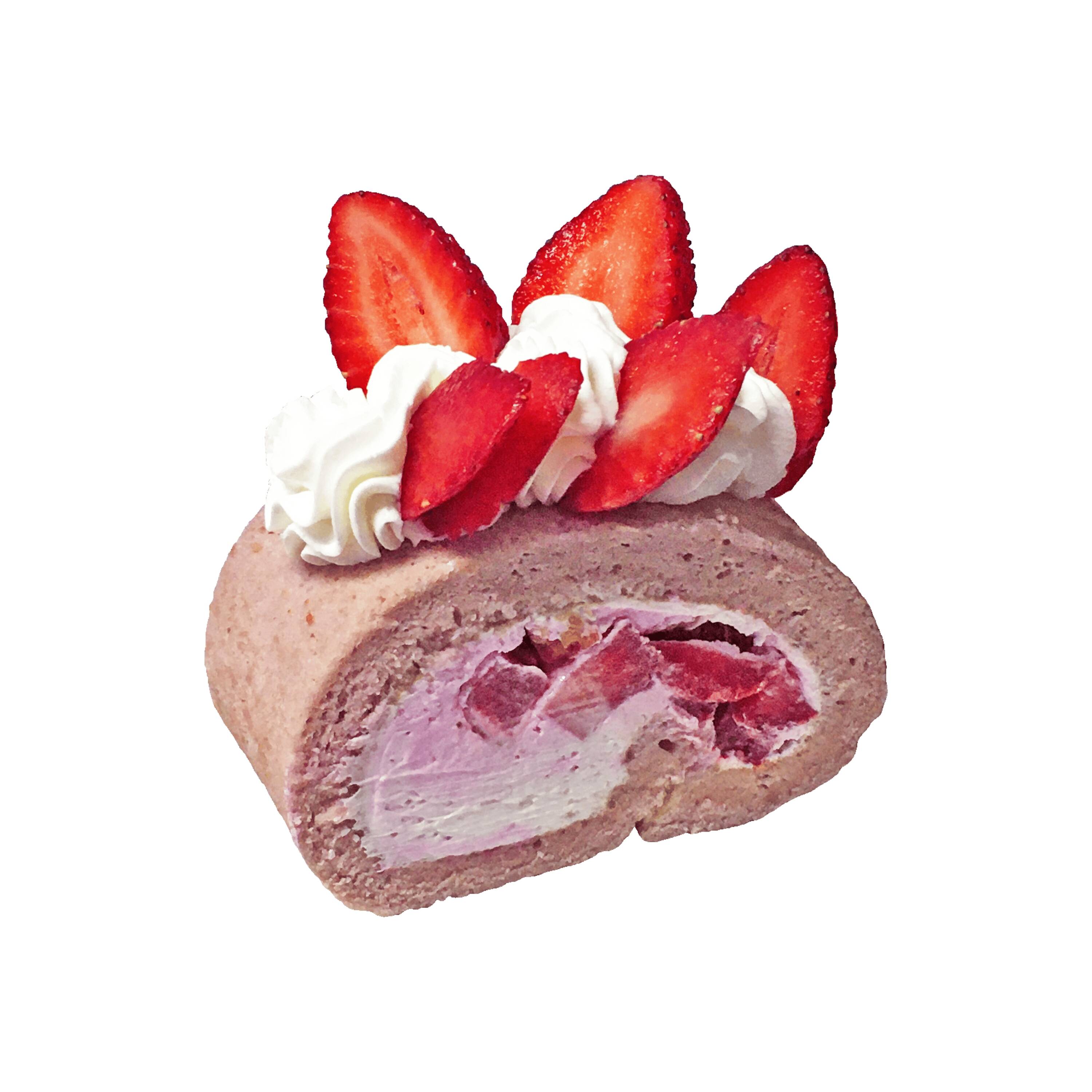 Cake Roll Fresa con Zarzamora y Nuez