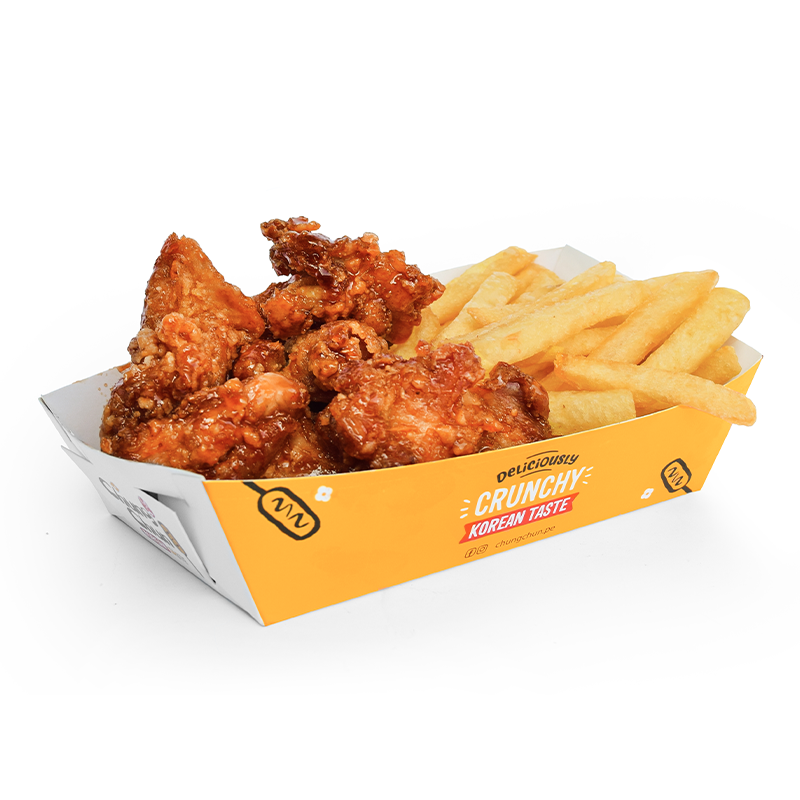 Pollo Frito BBQ con Papas Fritas