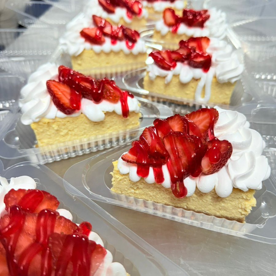 Rebanada cheesecake variedad