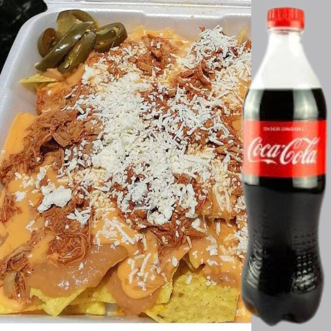 NACHOS COCHINITA + BEBIDA