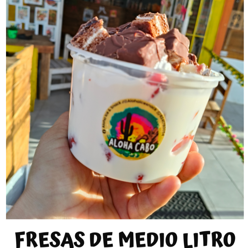 Fresas con Crema 1/2 Litro
