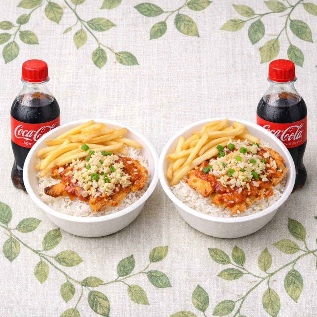 Acompanhar arroz branco e batata frita parmegiana de frango com molho artesanal de tomate caseiro e mussarela.