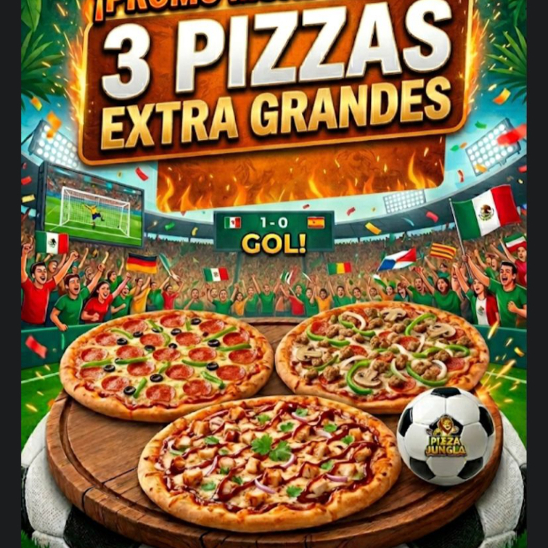 3 pizzas extra grandes