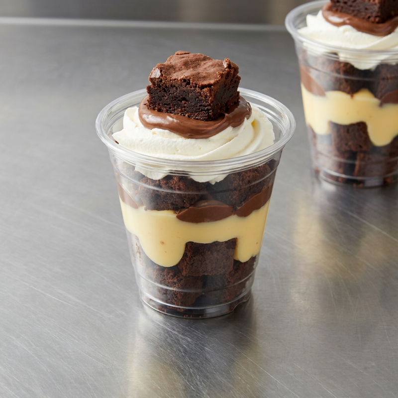 Copo supreme Ninho com Nutella Mousse de Ninho, brigadeiro de Ninho, brownie e Nutella.