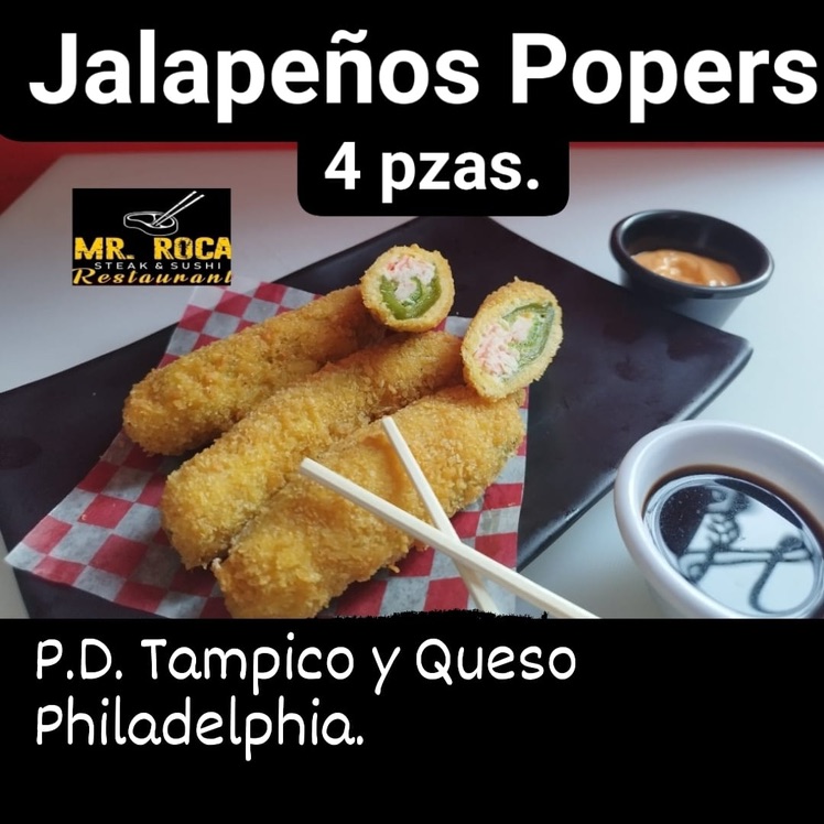 Jalapeños Poppers 4 pzas