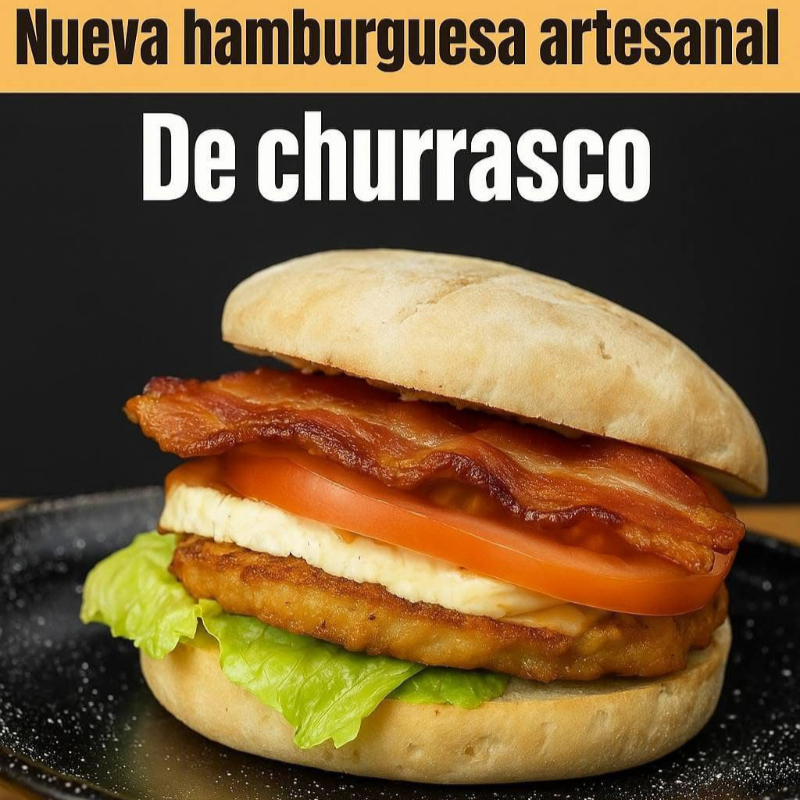 Hamburguesa Artesanal de Churrasco