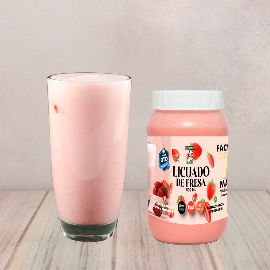 Licuado De Fresa 500 ml