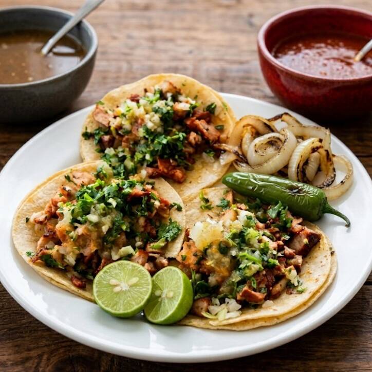 3 Tacos Adobada(ver Oferta en Descripcion)