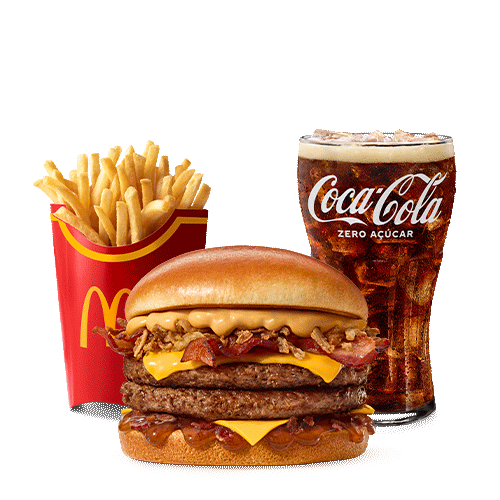 O novo sanduíche contém dois hambúrgueres de carne 100% bovina, a méquinese, cebola crispy, bacon em fatias, queijo processado sabor cheddar, bacon triturado e a nova geléia agridoce defumada, tudo isso no pão tipo brioche, acompanhamento e bebida.