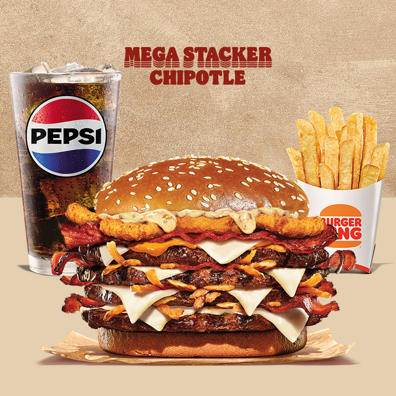 Combo Mega Stacker Chipotle Cuádruple