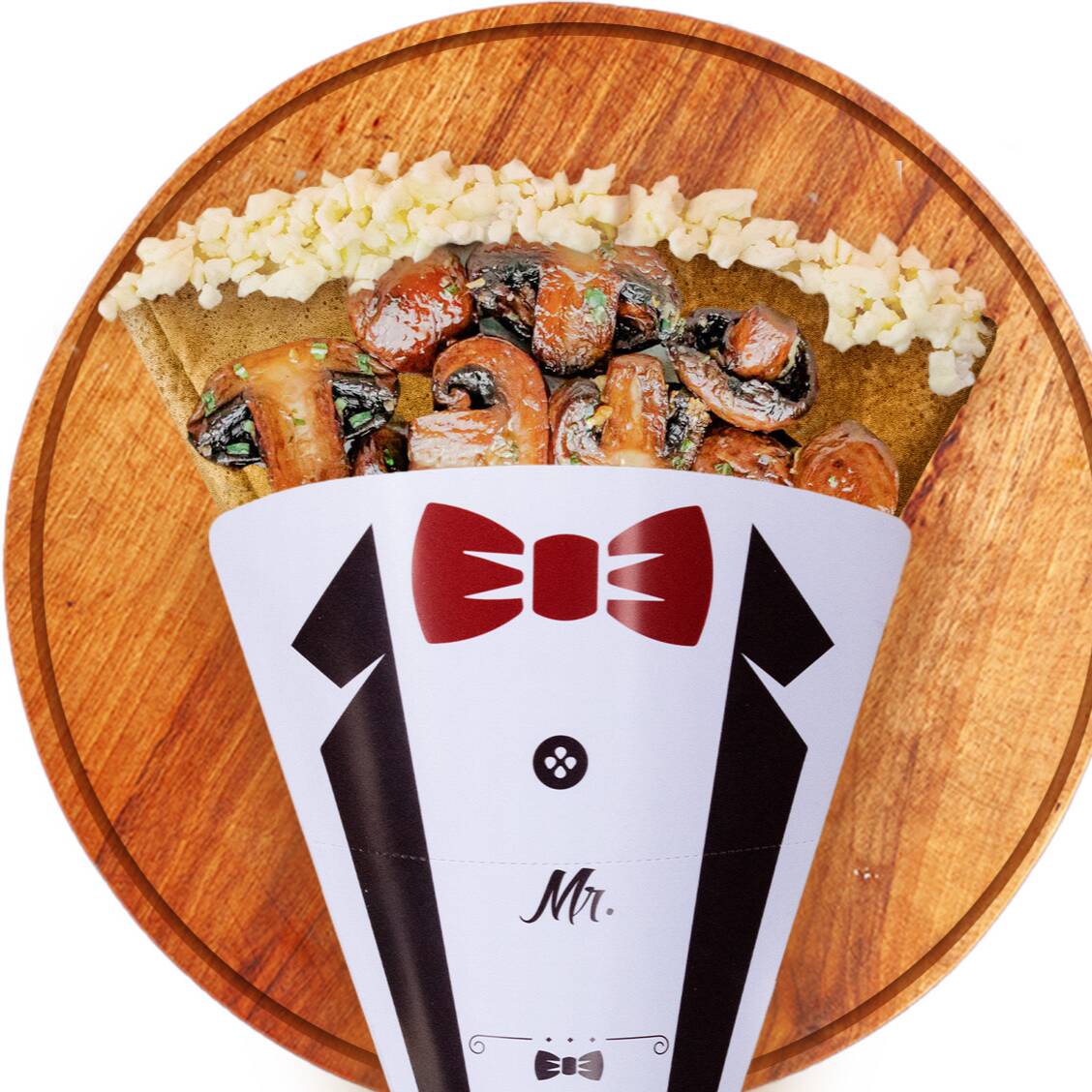 Crepa de Manchego Con Champiñones