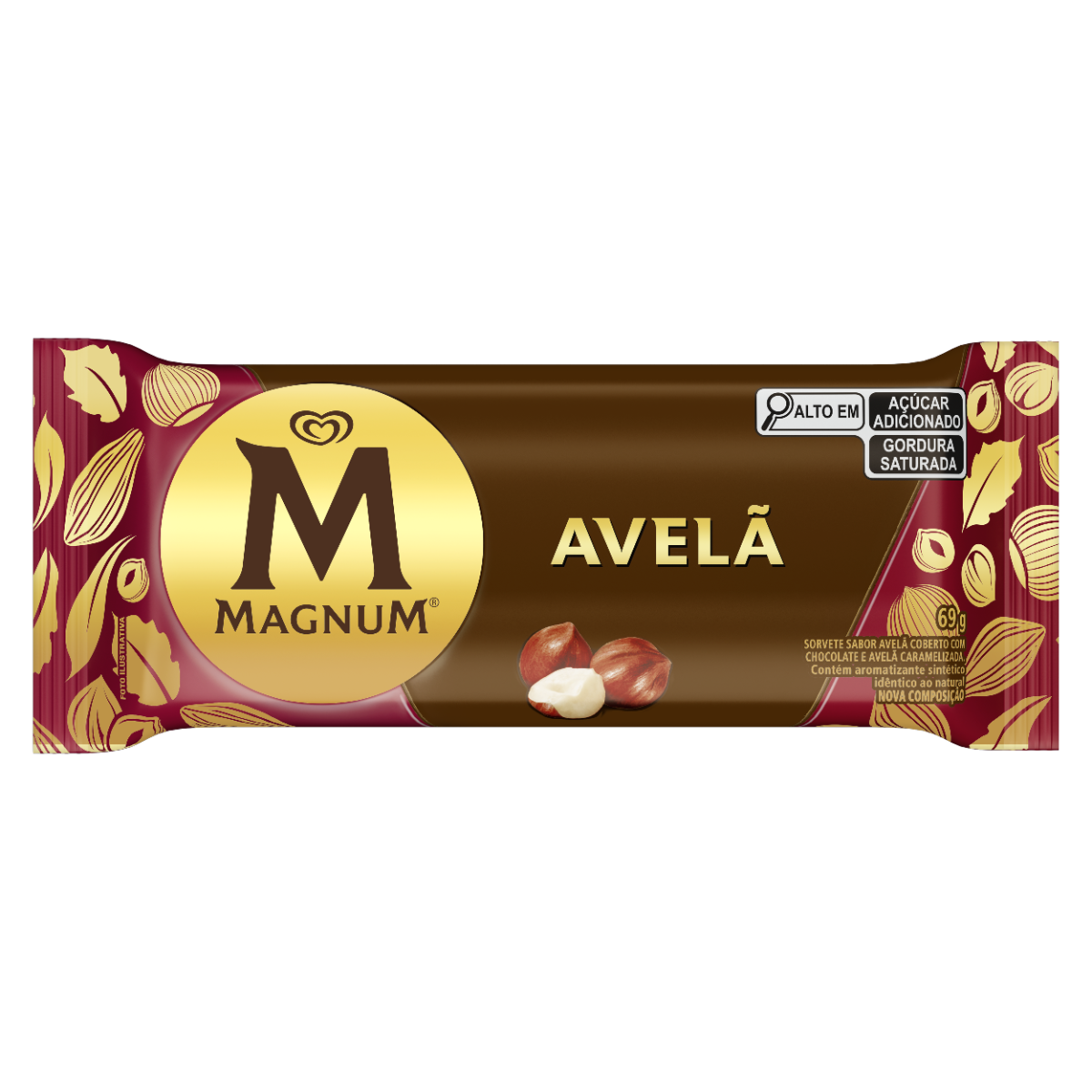 Combinação perfeita do cremoso sorvete sabor avelã e a cobertura com chocolate 100% belga e avelãs caramelizadas crocantes.