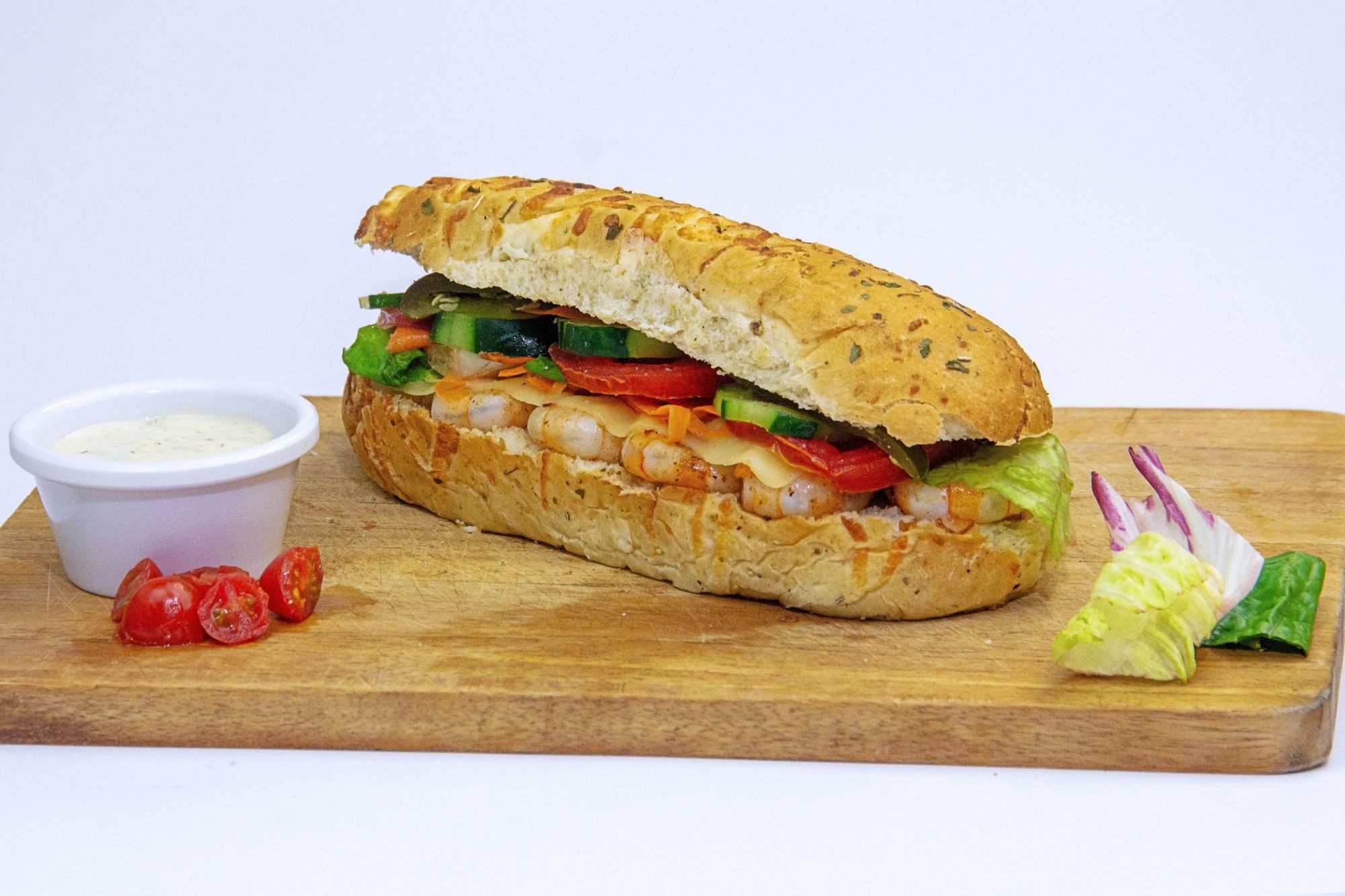 Baguette de Camarón con Queso