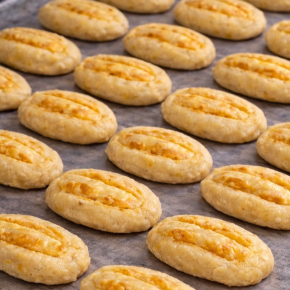 Delicioso salgadinho assado no forno,gostinho suave e irresistível em cada mordida. Leve, aromático e perfeito para qualquer momento do dia.