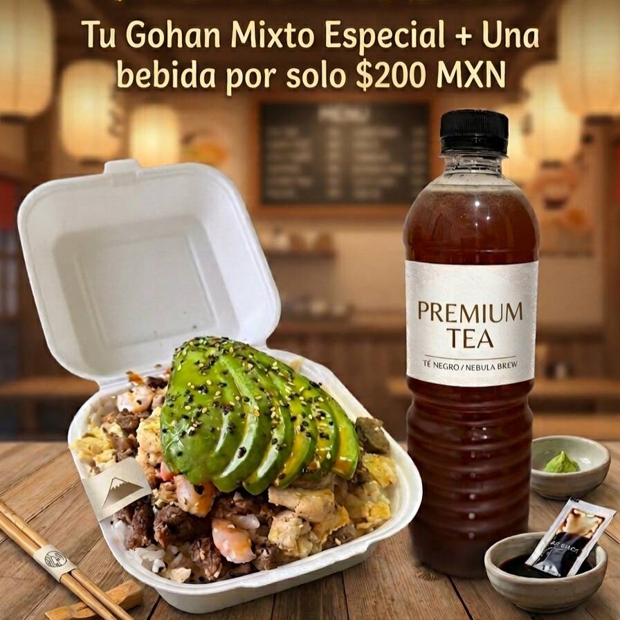 Gohan Especial de Pollo + Jamaica 500ml