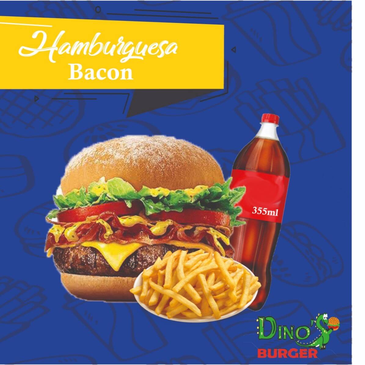 Combo Hamburguesa Bacon