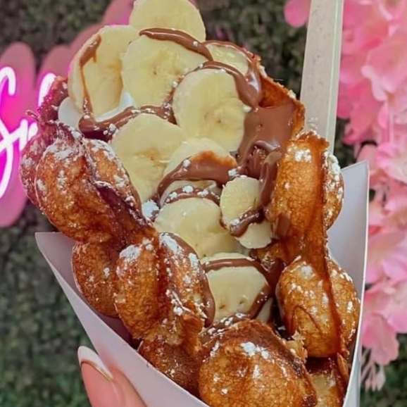 Combo Bubble Waffle y Café Helado