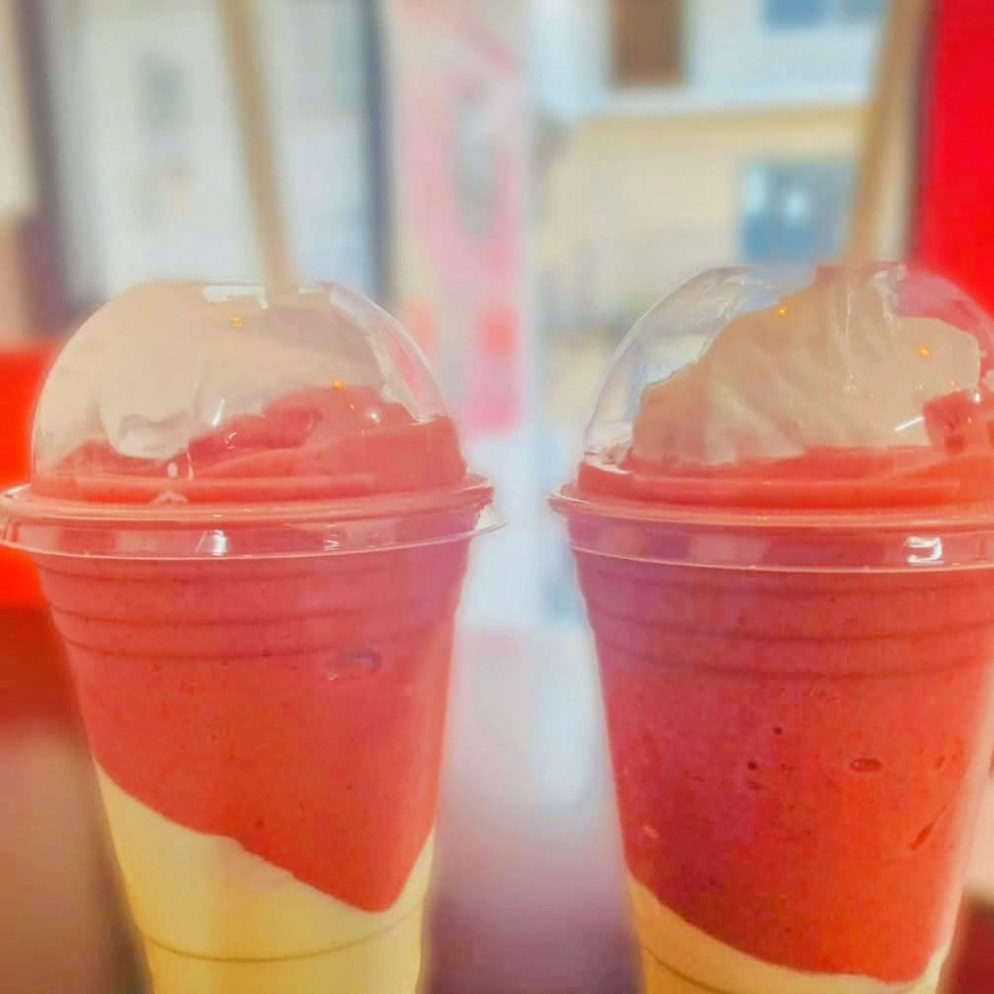 Frappé fresas con crema 🍓