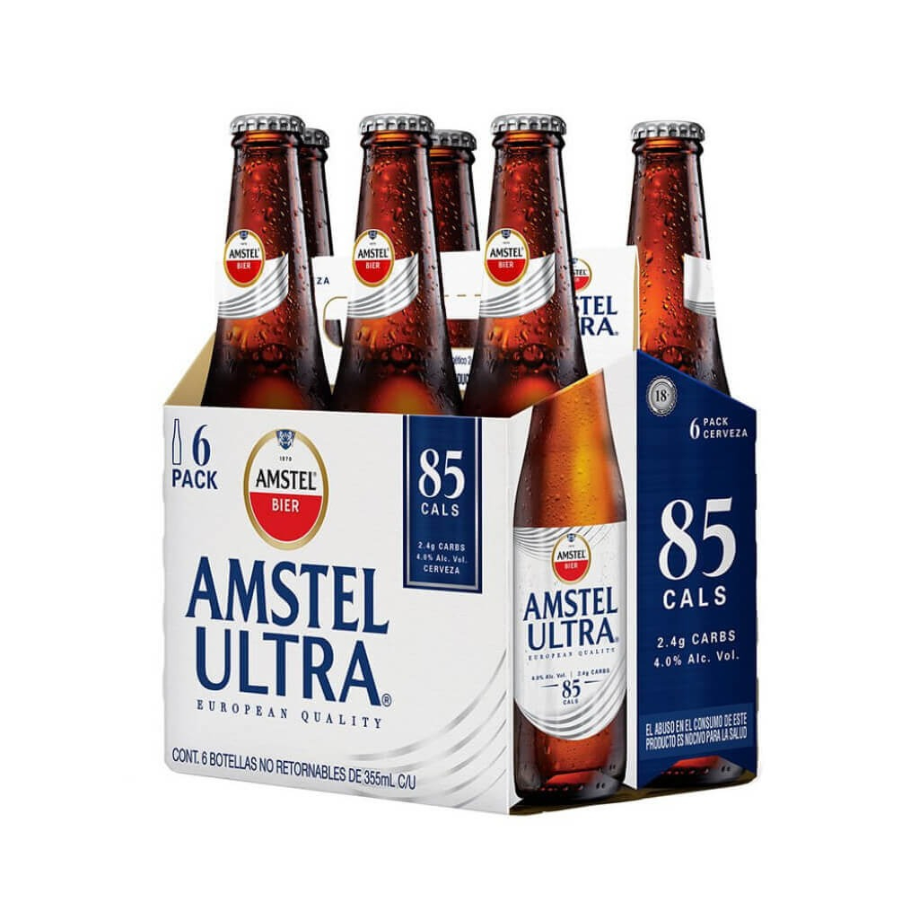 Amstel Ultra Cerveza Six Botella 355ml