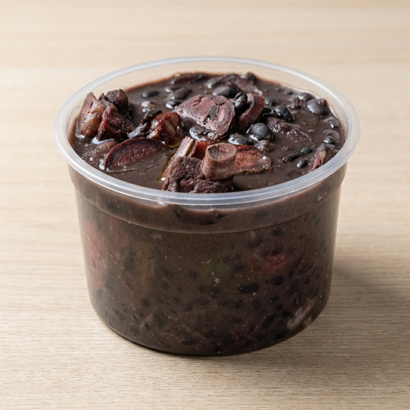 Pote 500ml - Carnes variadas da feijoada + Feijão preto (Não acompanha complementos)