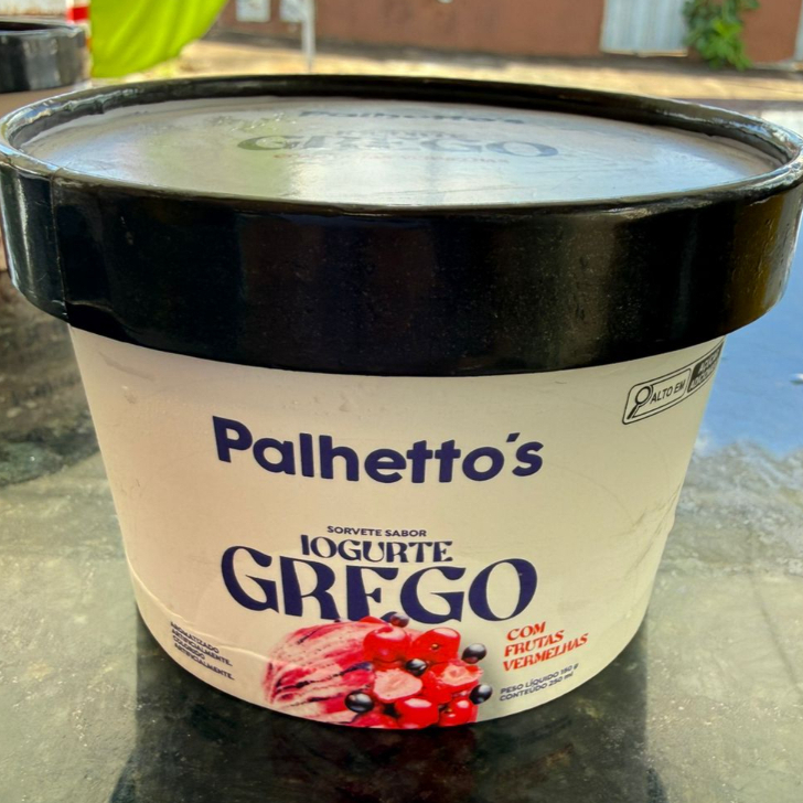 SORVETE CREMOSO DE IOGURTE GREGO