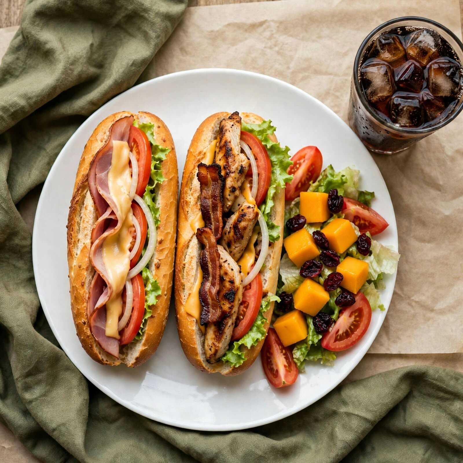 Baguette + Ensalada + Bebida