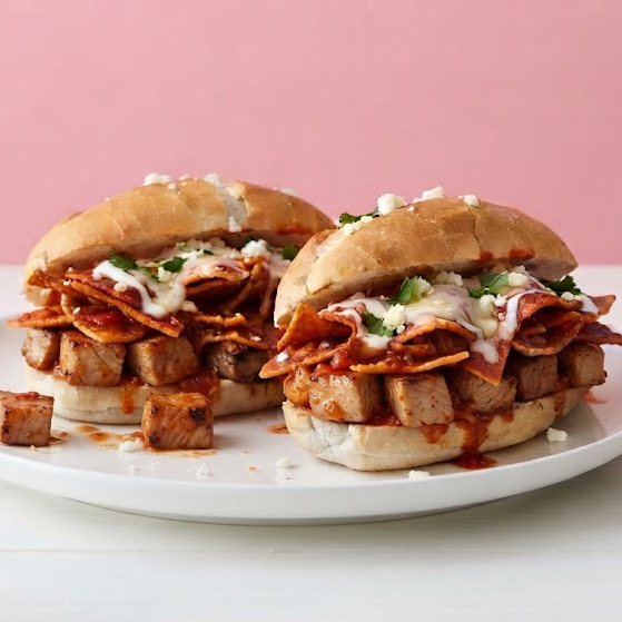 Combo 2 Tortas de Chilaquiles con Chuleta Ahumada