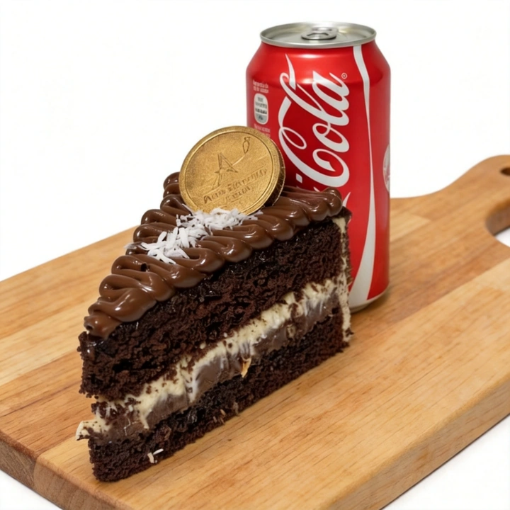 Fatia de bolo delicioso + a bebida de sua preferência e aproveite!