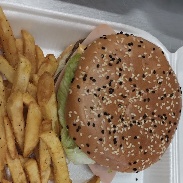 Hamburguesa con Jamón y Queso