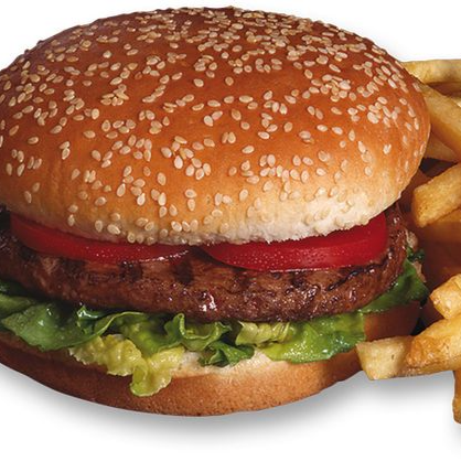 hamburguesa sencilla con papas