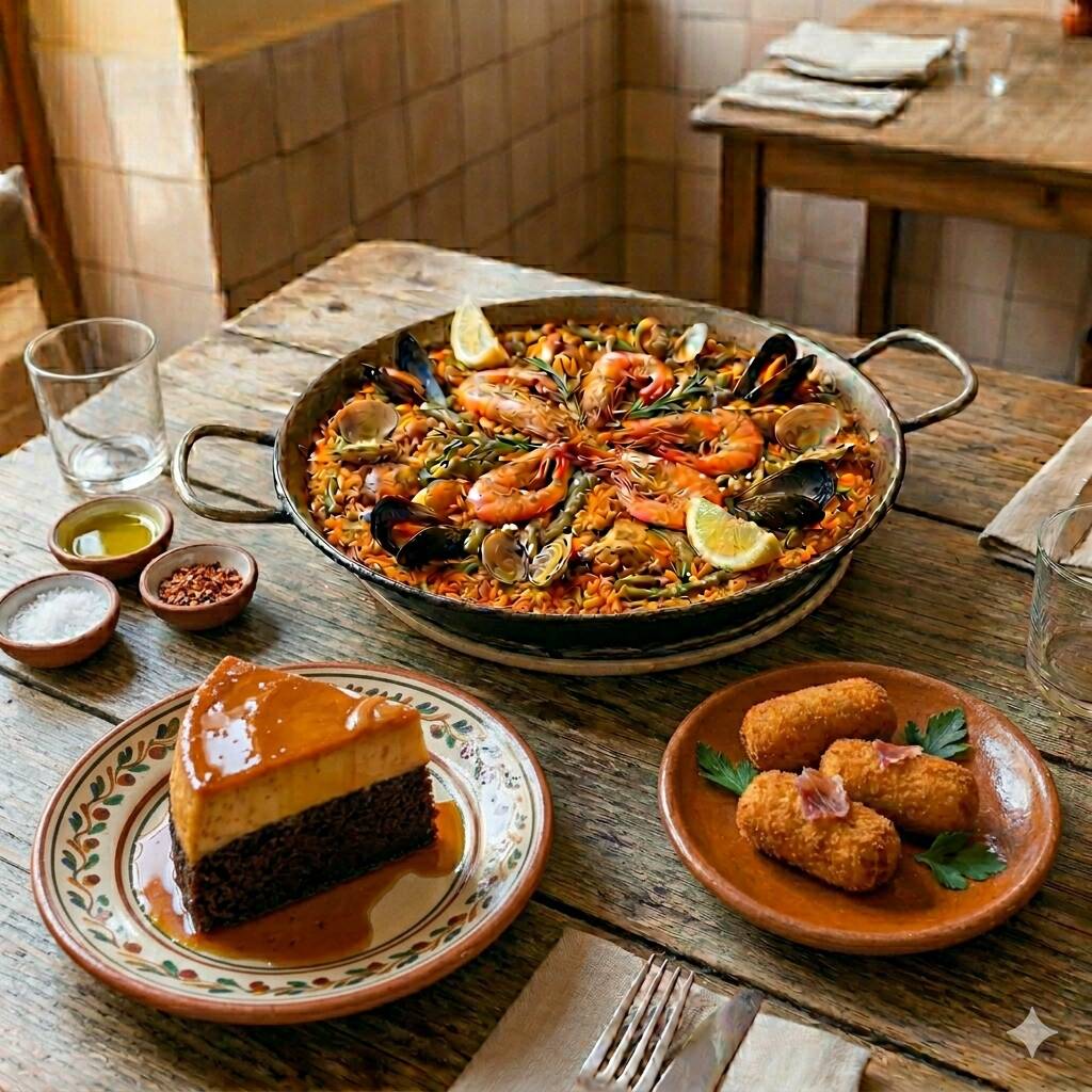Combo Paella Individual + Postre + 3 Croquetas