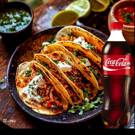 3 Tacos + 1 Coca Cola 600 ML