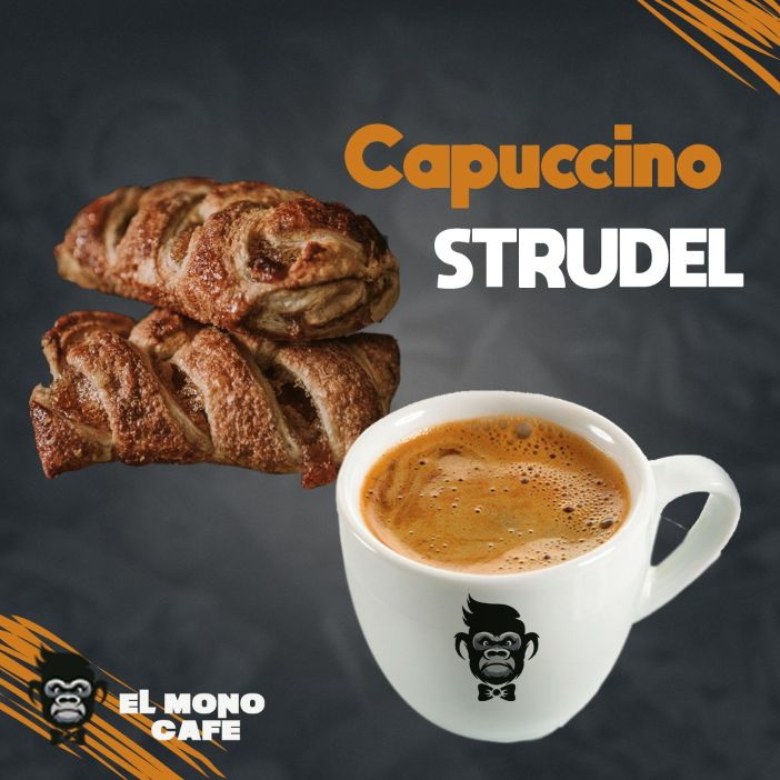 Capuccino Caliente & Strudel de Manzana