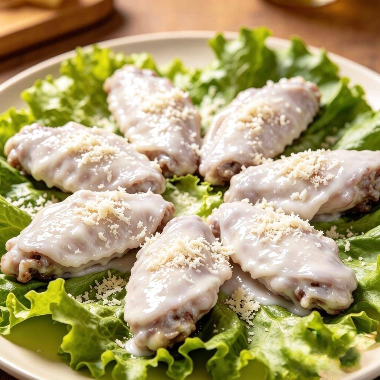Alitas Ajo Parmesano