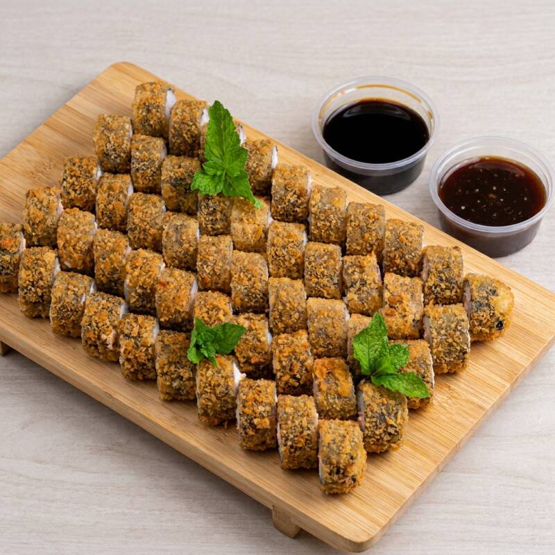A melhor combinação para os amantes da culinária japonesa! Nossa Promoção 40 Peças Carioca traz 20 unidades de cariocas de Kani e 20 de cariocas de Skin, perfeitas para saborear a diversidade de sabores. Acompanhado de Shoyu e Teriyaki, para um toque especial e delicioso em cada mordida. Ideal para compartilhar ou se deliciar sozinho!